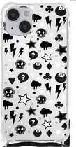 Phone Case Coque iPhone 14 Plus avec bordure transparente Silver Punk