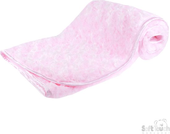 Mix & Match couverture promenade Groloudoux® Rose foncé/écru 100 x 140