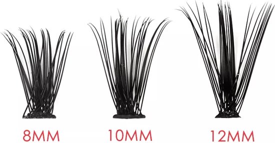 Zwarte individuele wimpers in 8MM, 10MM en 12MM.
