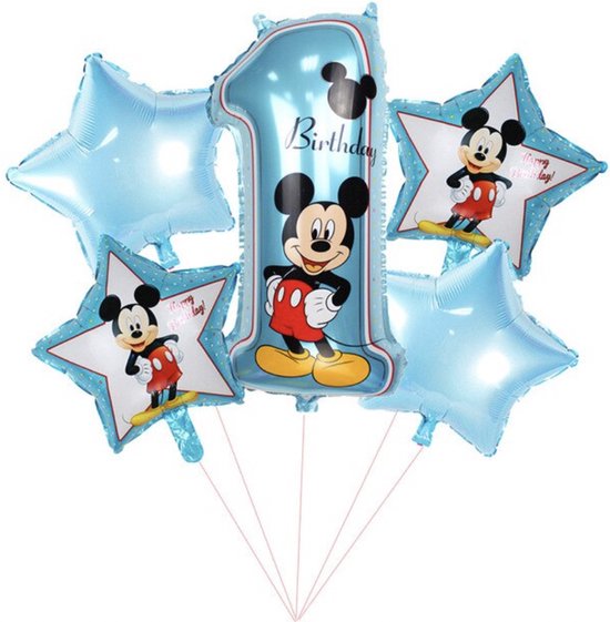 Komst Werkloos Blaast op MickeyMouse Verjaardag Versiering - 5 stuks XL Ballonnen - Mickey Mouse  Ballonnen -... | bol.com