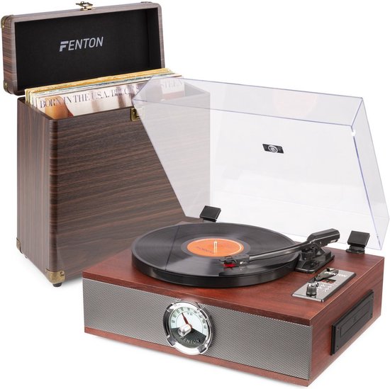 Platenspeler Bluetooth - Fenton RP180 - met radio, CD speler en platenkoffer