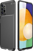 iMoshion Hoesje Geschikt voor Samsung Galaxy A13 (4G) Hoesje Siliconen - iMoshion Carbon Softcase Backcover - Zwart