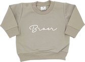 Sweater voor kind - Broer - Maat 98 - Cremekleur - Ik word grote broer - Zwanger - Geboorte - Gezinsuitbreiding - Aankondiging - Cadeau - Zwangerschapsaankondiging - Boy