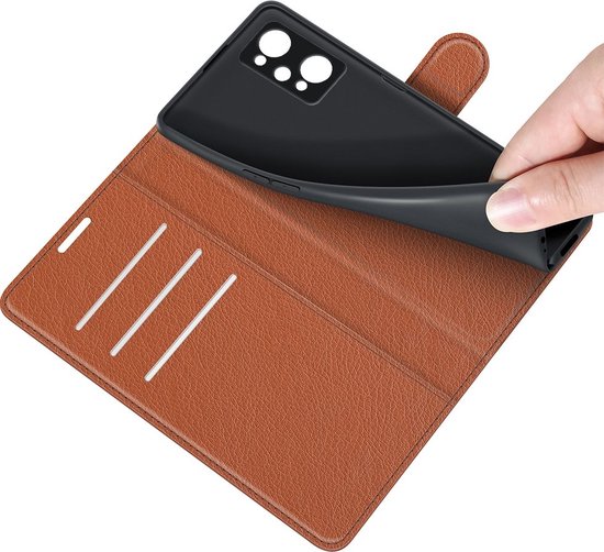 Mobigear Classic Phone Case adapté pour Realme GT Neo 3T Case Bookcase Wallet - Marron