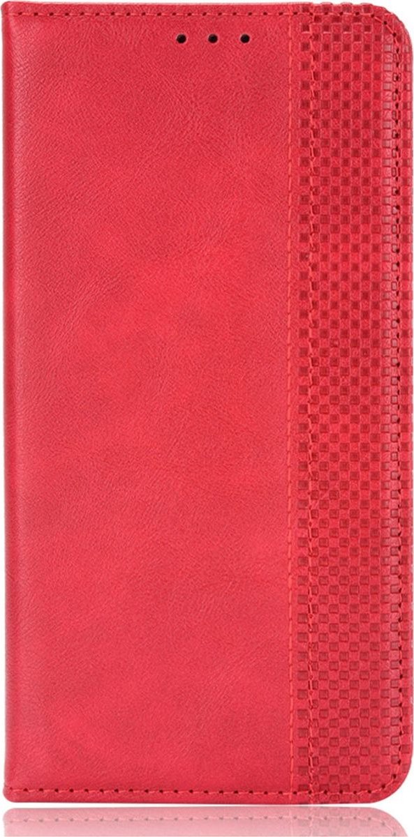 Mobigear Telefoonhoesje geschikt voor Realme GT2 Hoesje | Mobigear Sensation Bookcase Portemonnee | Pasjeshouder voor 3 Pasjes | Telefoonhoesje voor Pinpas / OV Kaart / Rijbewijs - Rood