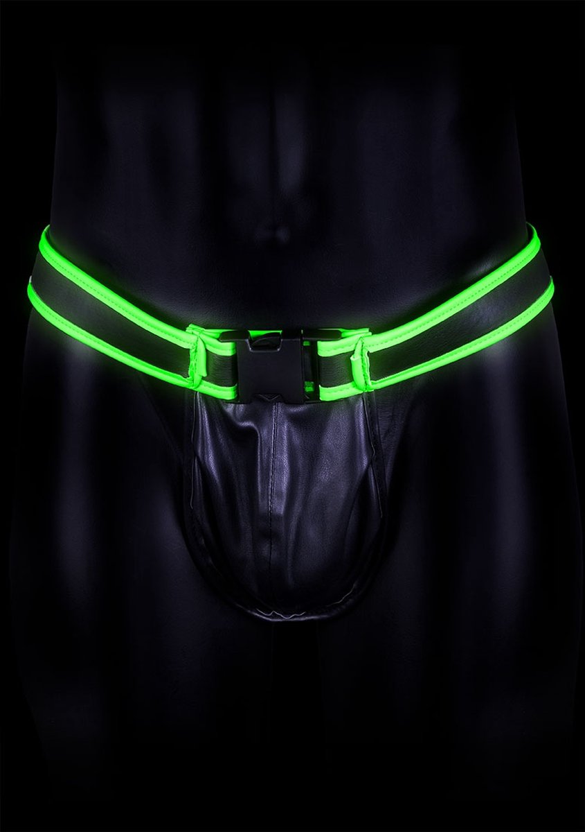 Goedkoopste Buckle Jock Strap - GitD - Neon Green/Black - L/XL