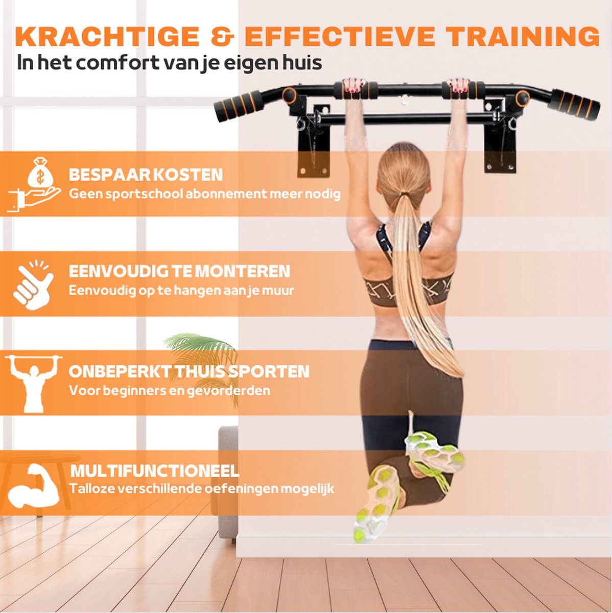 KESSER ® 4in1 Premium Klimmzugstange DIP-Station Türrahmen Tür Klimmzug Stange