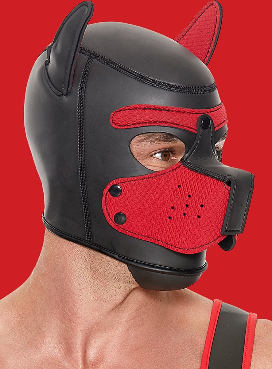 Neopreen Puppy Mask - Rood