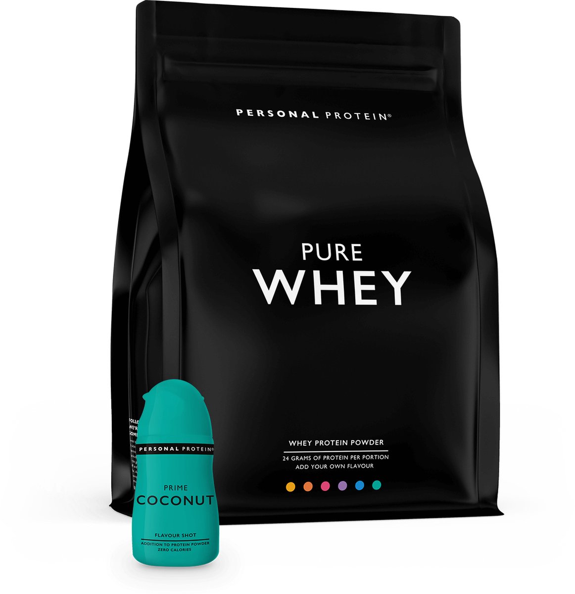 Personal Protein® – Pure Whey Protein – Kokosnoot Eiwitshake / Protein shake – 1000 gram (33 shakes) + Coconut Flavour Shot