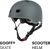 GOOFF® Skate Snorscooter helm | 14x ventilatie | matgrijs | lichtgewicht (S-M)