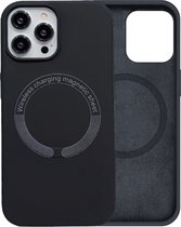 Magnetische Hoesje Geschikt Voor iPhone 12 / 12 Pro - Draadloos Opladen - Zwart