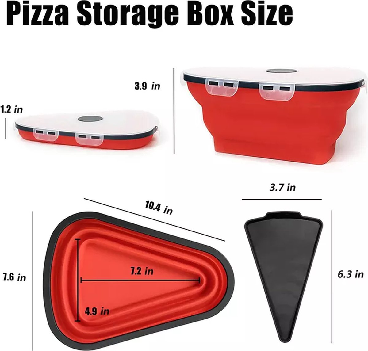 Boîte à pizza extensible et réutilisable - Avec couvercle - Pour