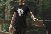 Rick & Rich - Zwart T-shirt - Umbrella - The Addams Family - Gothic T-shirt - Wednesday T-shirt - Zwart Wednesday T-shirt - Zwart T-shirt maat XL - T-shirt met ronde hals - Wednesday Addams