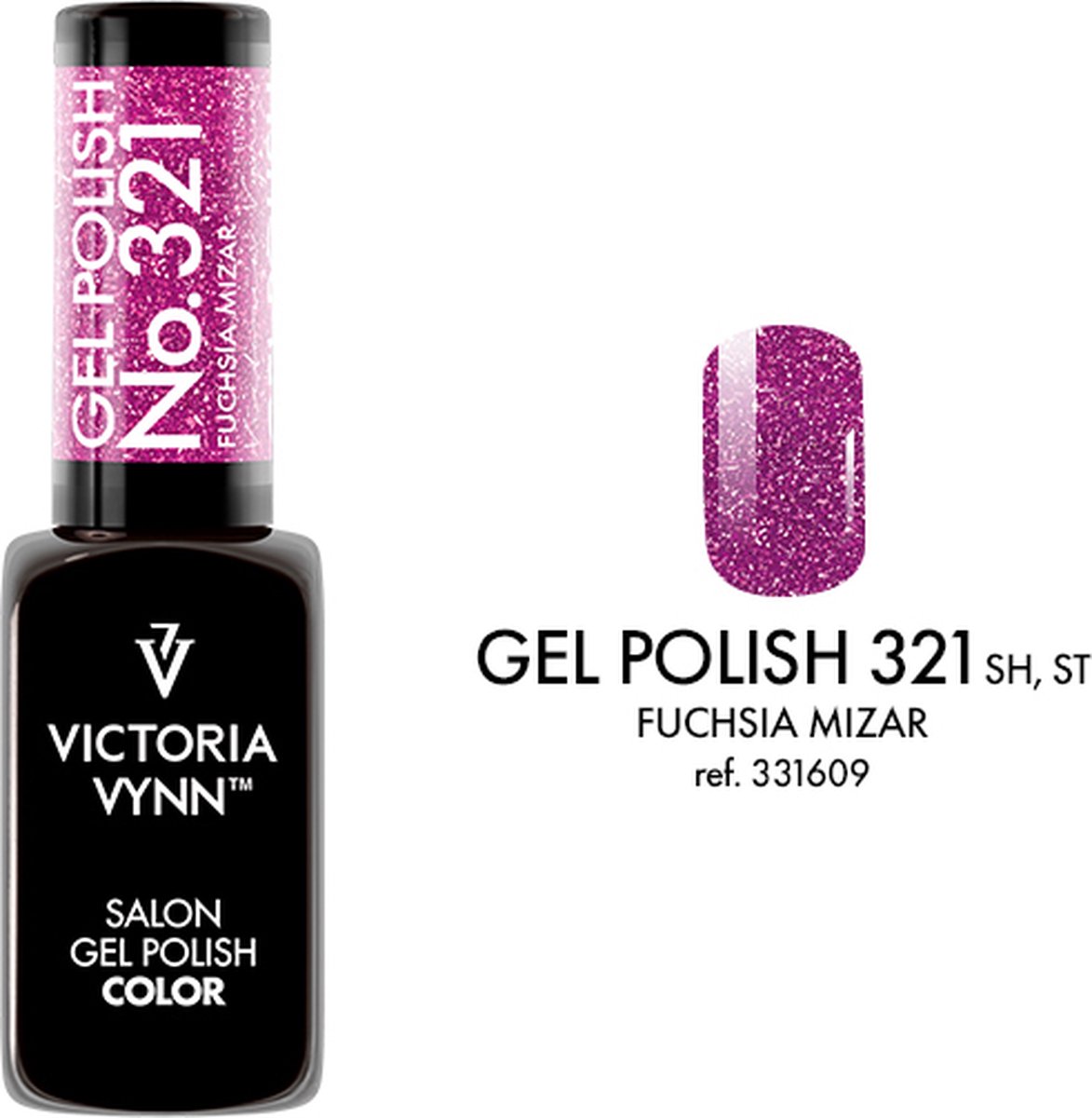 Goedkoopste Victoria Vynn – Salon Gelpolish 321 Fuchsia Mizar (flash glitters paars roze) - reflecterende gel polish - gellak - reflect - reflectie - glitter - nagels - nagelverzorging - nagelstyliste - uv / led - callance