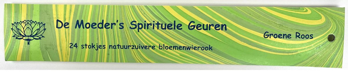 De Moeder’s Spirituele Geuren Wierook Groene Roos – 24 lange wierook stokjes – 100% Natuurlijke Wierook