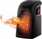 Mivida - Air Heater - Socket Heater - 400 W - Heater - Zwart - Infrarouge - Économie d'énergie - Radiateur soufflant électrique - Heat Fan - Radiant Heater - Energy Efficient Chauffage - Warm Air Blower - Portable