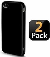 iPhone 5 5s SE Hoesje Siliconen TPU Zwart 2x
