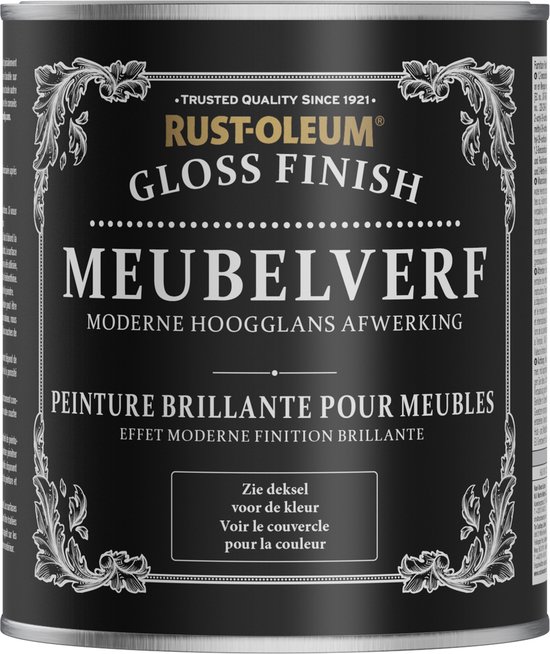 Rust-Oleum Peinture pour Meubles Gris Clair Haute Brillance - Gris Tourterelle 750ml
