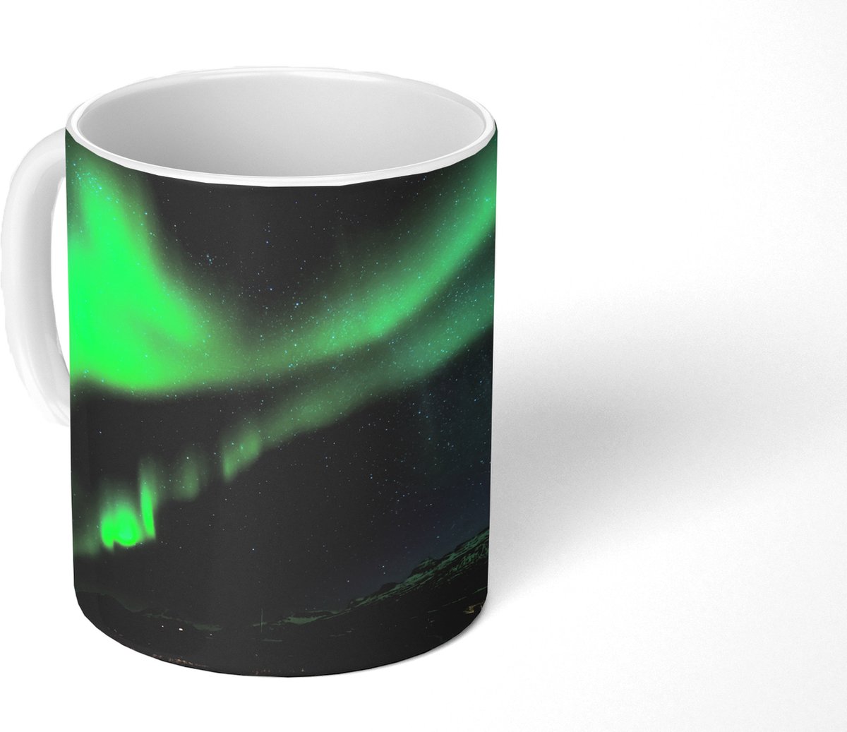 Mok - Koffiemok - Noorderlicht - Natuur - IJsland - Mokken - 350 ML - Beker - Koffiemokken - Theemok