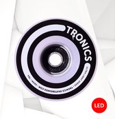TRONICS 59mm x 38mm - skateboardwielen - PU wit - LED rood