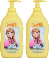 Zwitsal Kids Disney Frozen Anna Bad & Was Crème Extra Mild Bundel - 2 x 400 ml