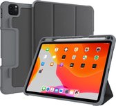 Mobigear Tablethoes geschikt voor Apple iPad Pro 11 Inch (2022) Hoes | Mobigear Tri-Fold Tough Bookcase + Stylus Houder - Zwart