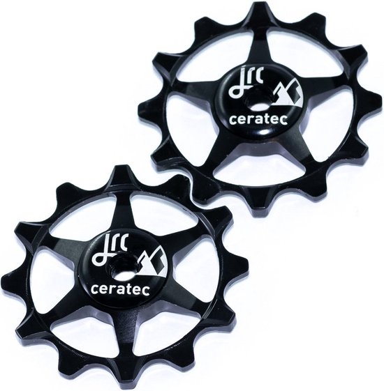 Foto: Jrc components narrow wide 12t ceramic jockey wheel black keramische derailleurwieltjes