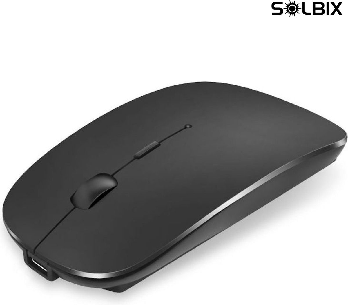 SOLBIX® Draadloze Muis 2.4G - Oplaadbaar - Bluetooth Muis Draadloos - Computermuis - Laptop - Universeel - Ergonomisch - 4 Knoppen - Stil