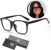 LC Eyewear Computerbril - Blauw Licht Bril - Blue Light Glasses - Beeldschermbril - Design - Unisex - Zwart