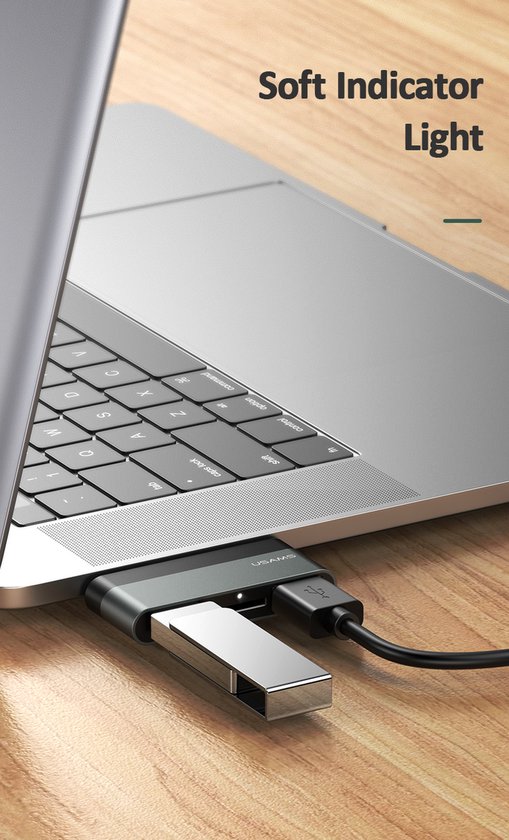 Hub Concentrador USBC a USB A de 4 Puertos Ladrón