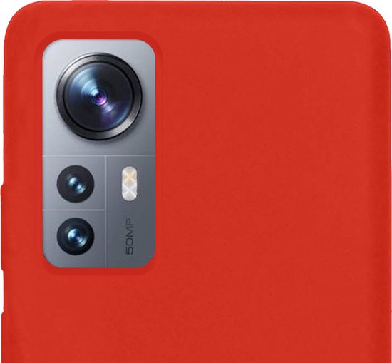 Coque Xiaomi 12 Coque Arrière Coque En Siliconen Avec Protecteur D'écran - Rouge