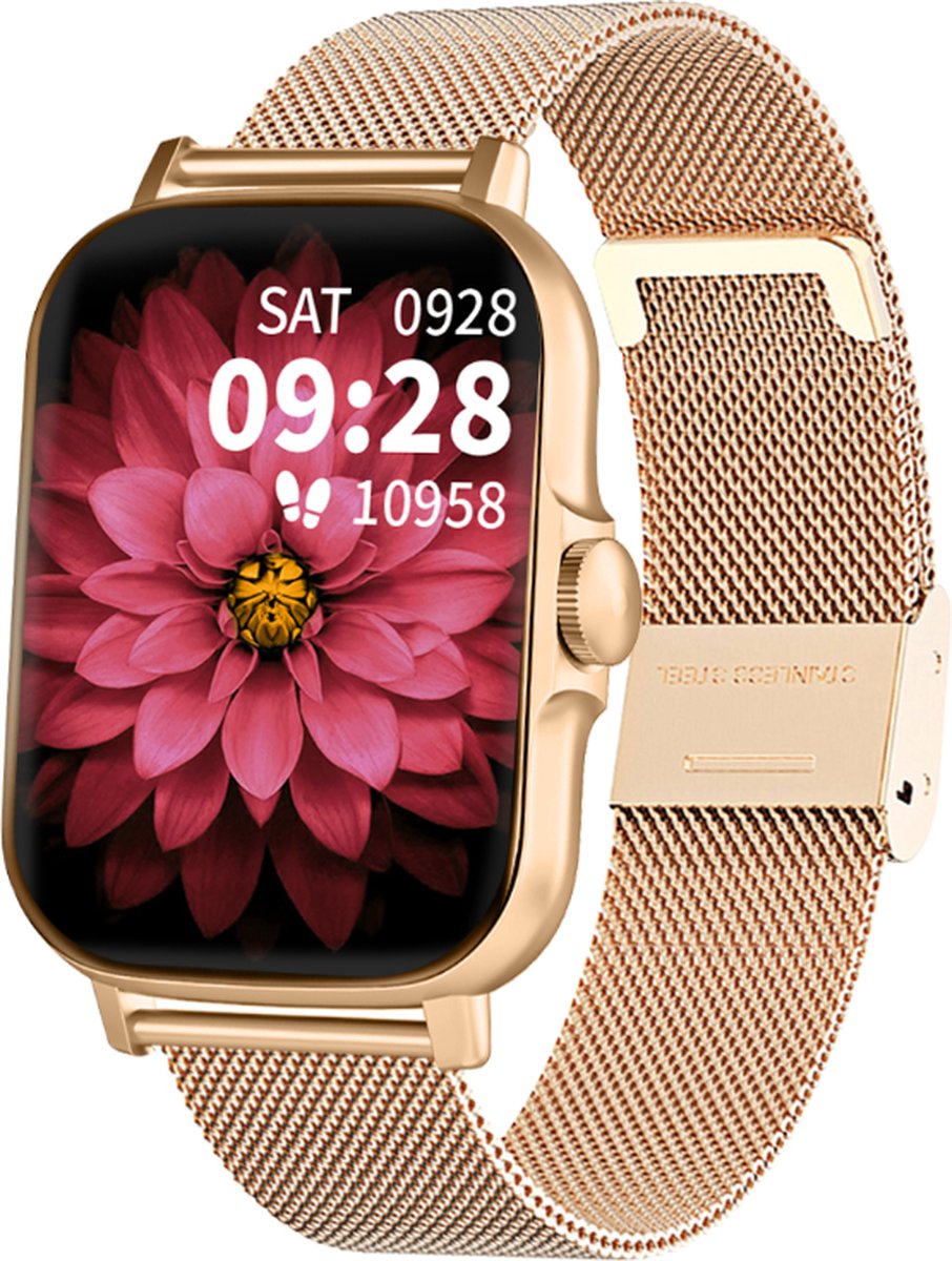 Roze Smartwatch Dames - Watch geschikt voor IOS, Android en HarmonyOS - Avalue - Avalue
