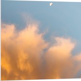 WallClassics - PVC Schuimplaat - Oranje Wolken - 80x80 cm Foto op PVC Schuimplaat (Met Ophangsysteem)
