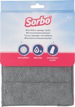 Sorbo | 4 x Chiffon Éponge Microfibre Home Deco | Emballé par paquet de 2 pièces | Gris - Anthracite