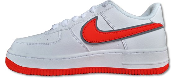 Nike Force 1 (GS) - White/Red - Maat 38 |