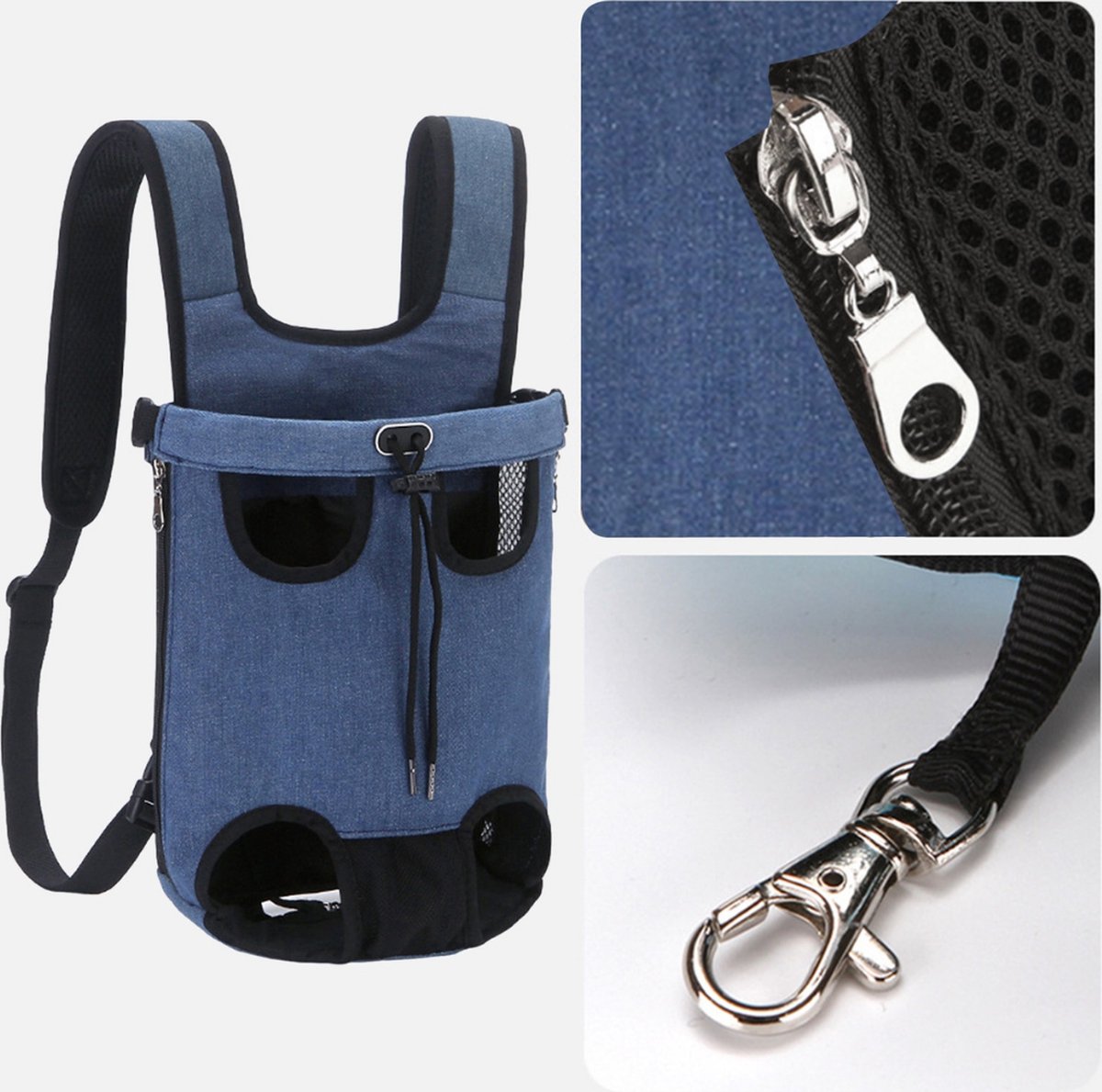 WOWEI Dog Backpack, Lightweight Pet Backpack, Portable Backpack for