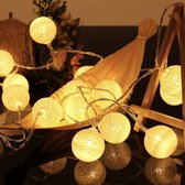 CB-Goods Cotton Ball Lights – Lichtslinger – LED Lampjes Slinger – 20 Cotton Balls – Wit - TikTok - Kerstmis - Kerstverlichting - Kerstboom - 3 meter