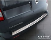 RVS Achterbumperprotector passend voor VW Transporter T5 2003-2015 (alle) & T6 2015- / FL 2019- (met achterdeuren) 'XL' 'Ribs'