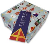 vormgevoel - Inpakpapier Sinterklaas - 20 vel (42 x 60 cm) + 20 giftcards - Leuk Cadeau Inpakken Voor Sint