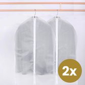 Alora Kledinghoes 60x120cm per 2 - kledingzak met rits - opbergzak voor trouwjurk - beschermhoes voor kleding - transparant - opbergtas