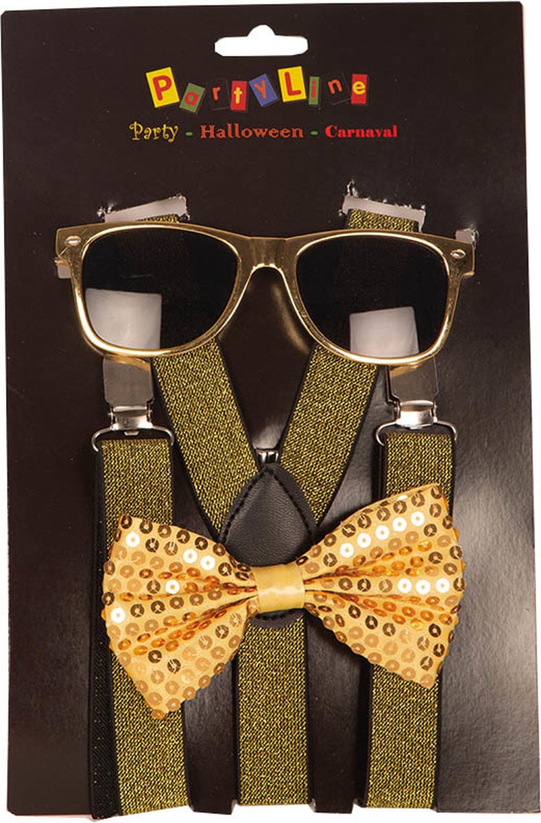 Partyset Gouden accessoires 3-delig