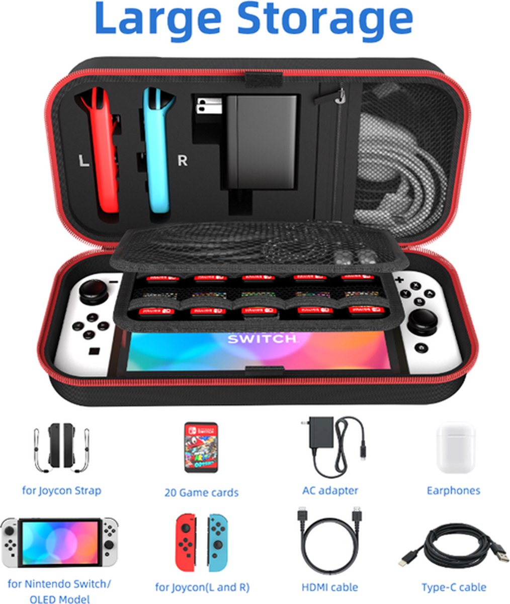 Nintendo Switch Hoes Hard Cover Hoesje Siliconen Case Accessoires Beschermhoes