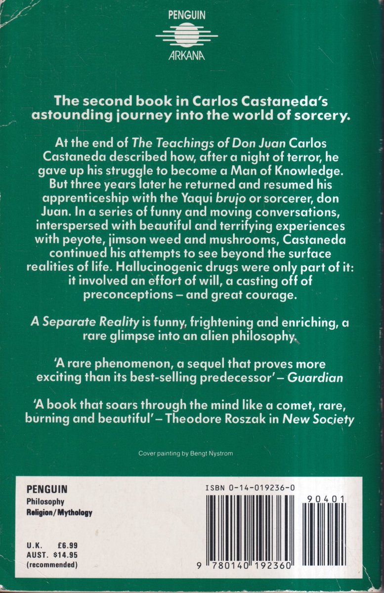 A Separate Reality - back cover