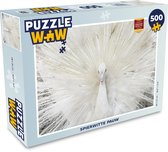 Puzzel Pauw - Veren - Wit - Legpuzzel - Puzzel 500 stukjes