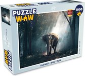 Puzzle Eléphant - Forêt - Soleil - Puzzle - Puzzle 1000 pièces adultes