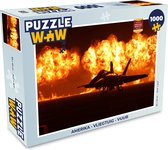 Puzzel Amerika - Vliegtuig - Vuur - Legpuzzel - Puzzel 1000 stukjes volwassenen