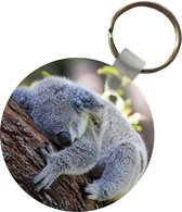 Sleutelhanger - Koala - Boomstam - Knuffel - Kids - Jongens - Meiden - Plastic - Rond - Uitdeelcadeautjes
