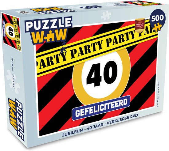 40 Jaar Verkeersbord Ballonnen - 8 stuks