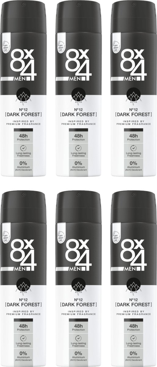 8x4 Dark Forest Nr 12 - Deo Spray - Voordeelverpakking 6 x 150 ml