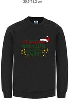 Kerst sweater - I'M ON THE NAUGTHY LIST - kersttrui - zwart - Medium - Unisex